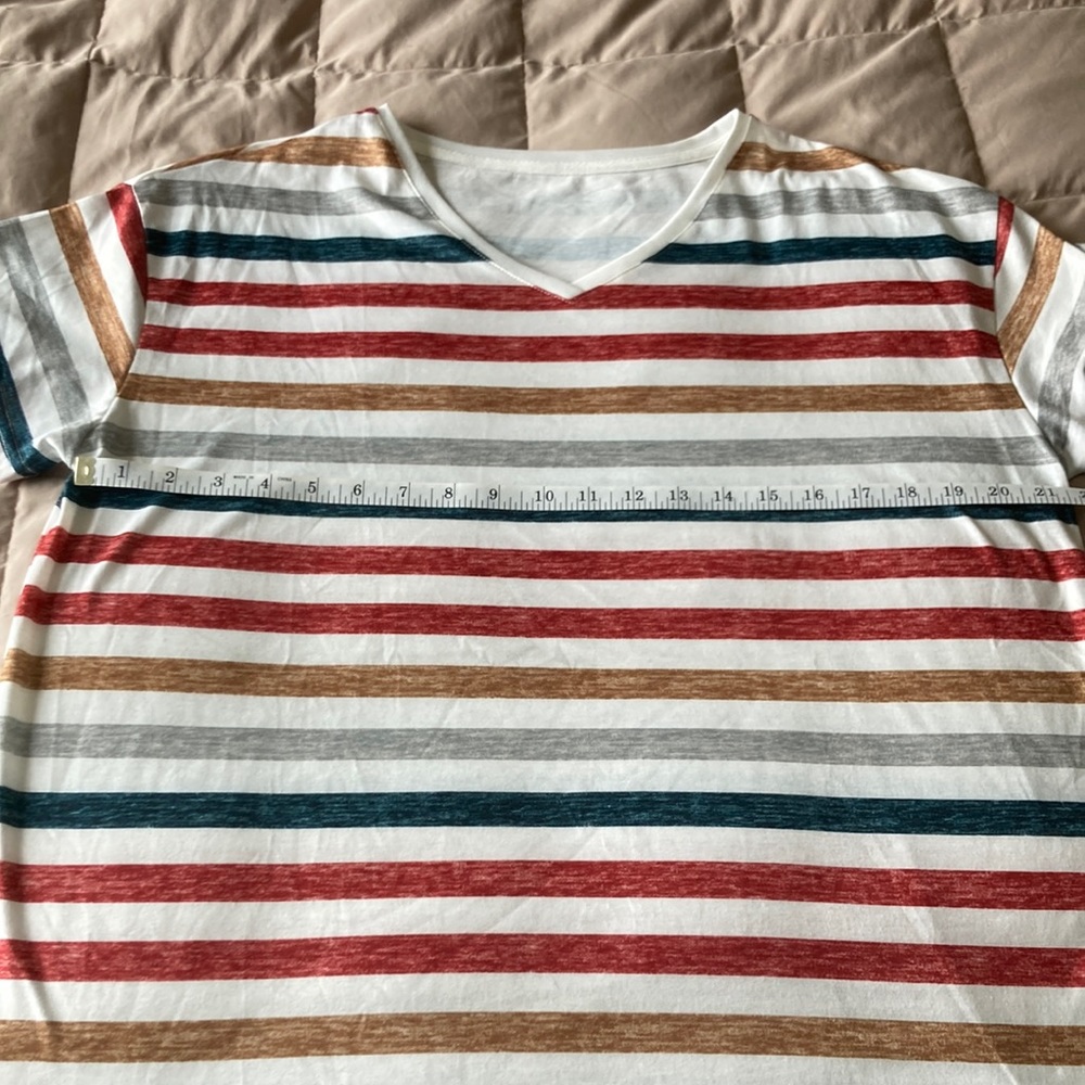 Basic Multi Stripped Tee - Picture 3 of 4